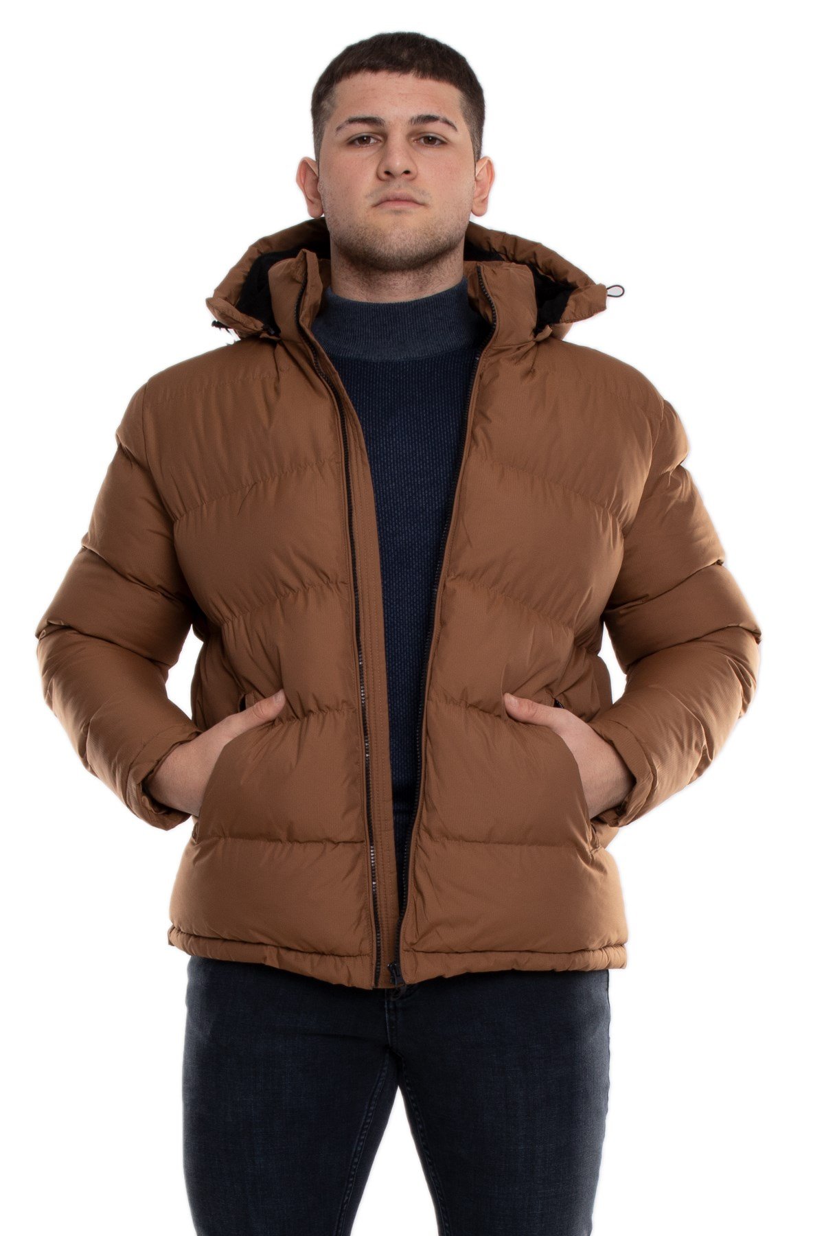 99424-304 Regular Fit  Kapşonlu Erkek Şişme Mont