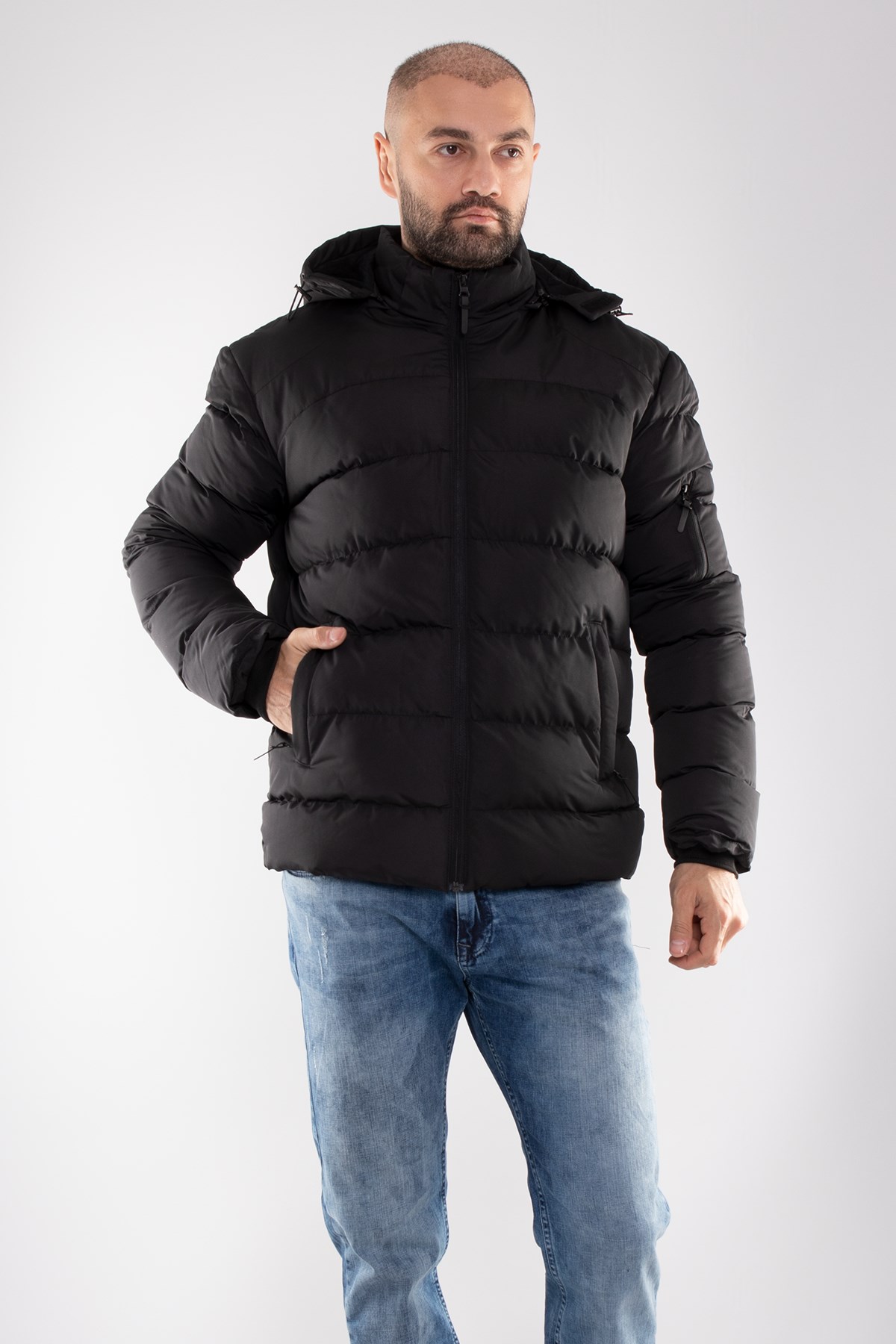 99476-299 RegularFit Kapşonlu Erkek Şişme Mont