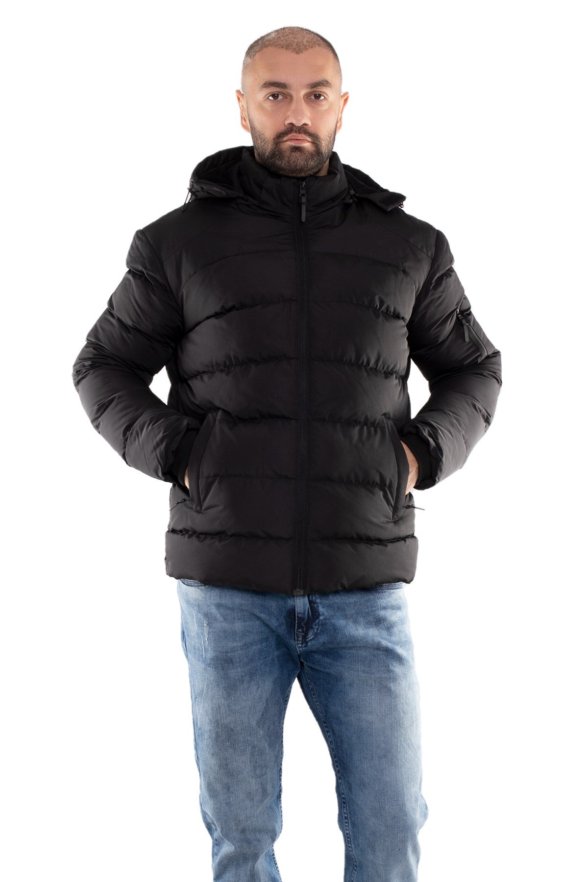 99476-299 RegularFit Kapşonlu Erkek Şişme Mont