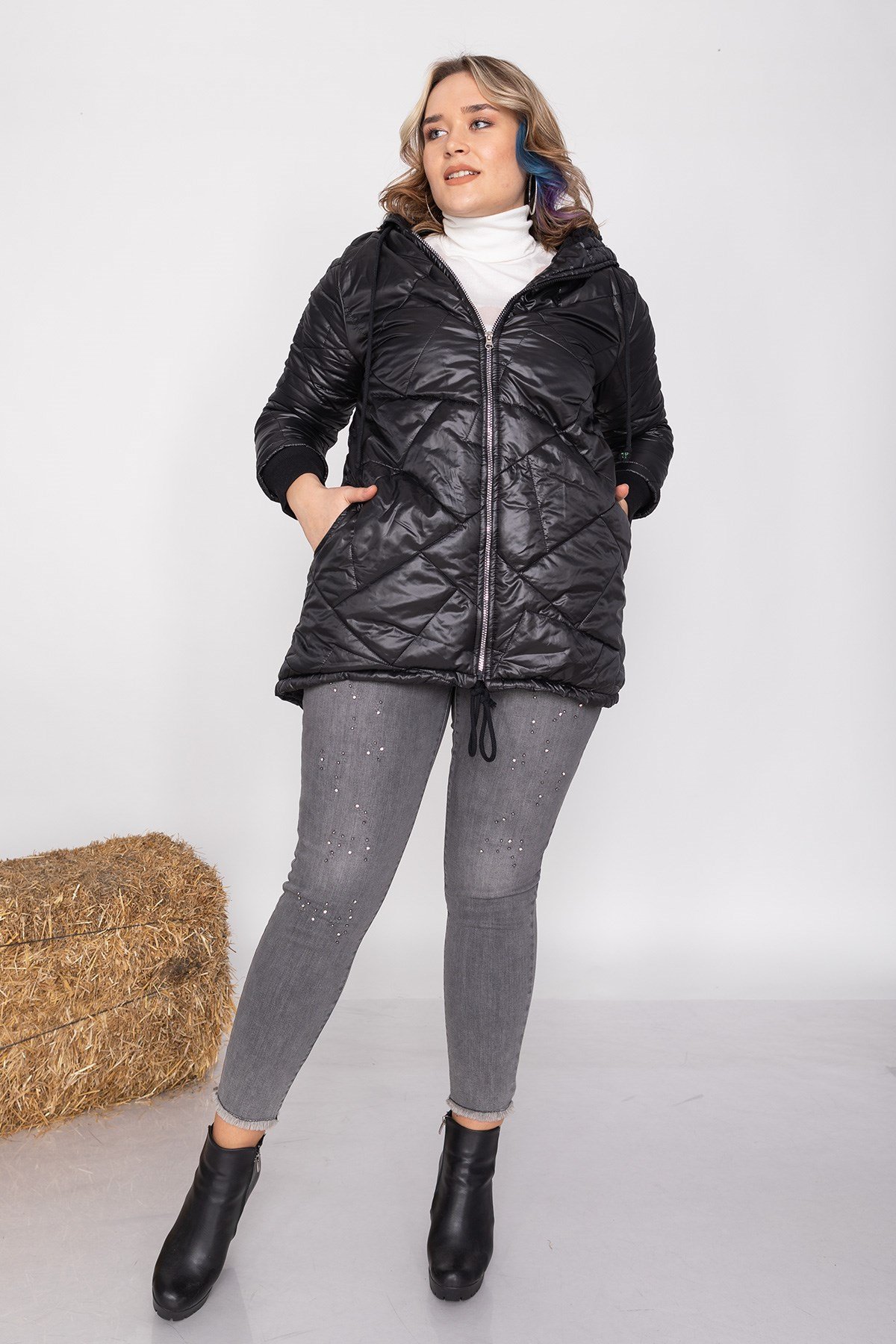 AN10297 İçi Kürk Kapitone Kaban