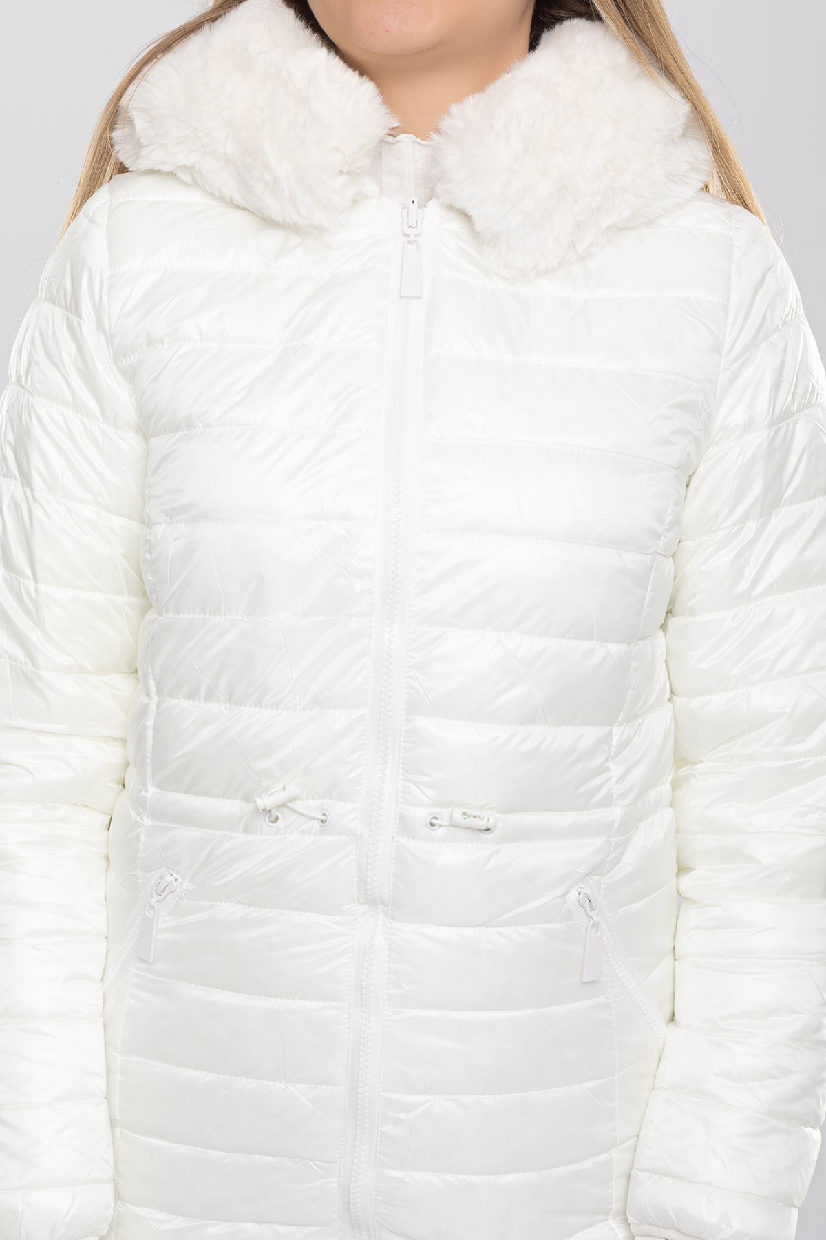 D89742 Çift Taraflı İçi Kürklü Kadın Şişme Mont