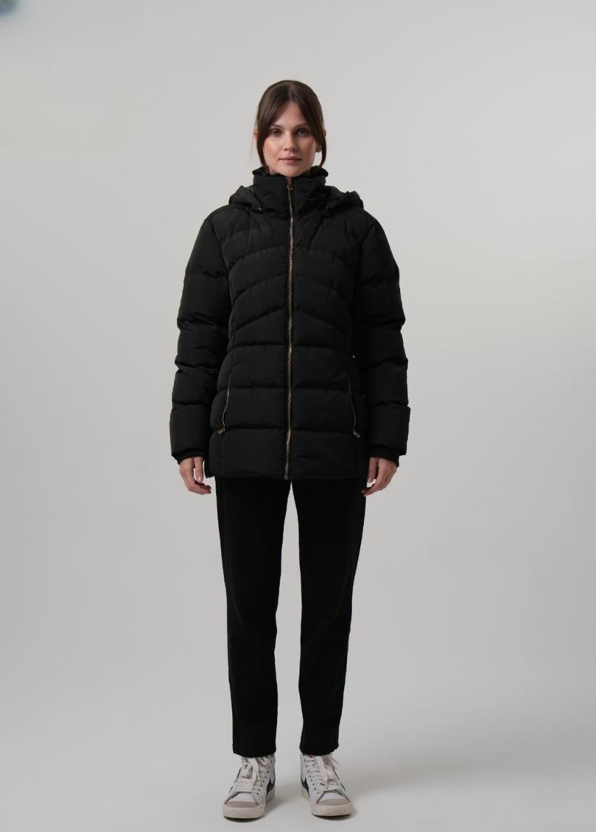 HANDE Kapüşonlu Fermıuarlı Kadın Mont