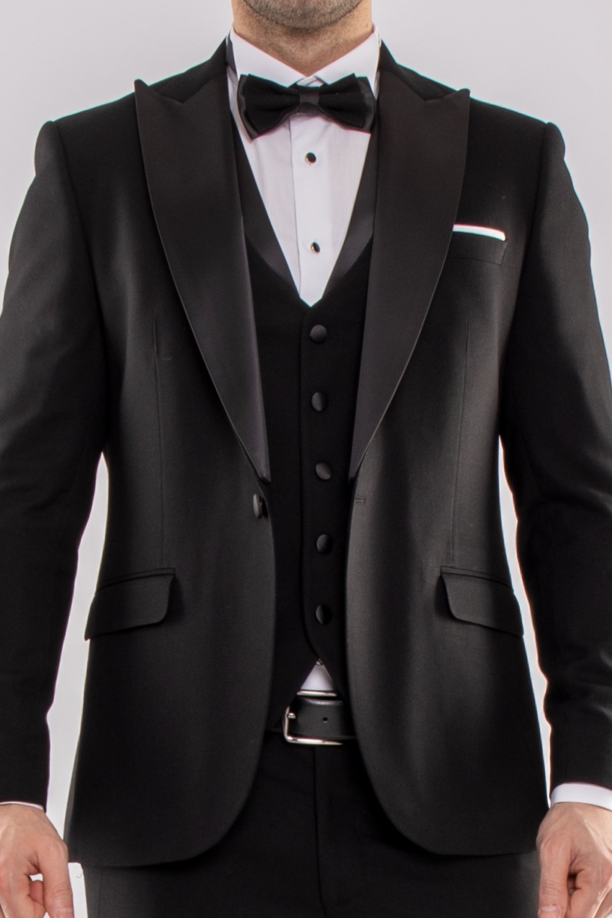 JK30SF18M097 Slimfit Papyonlu 6 Drop Yelekli Damatlık