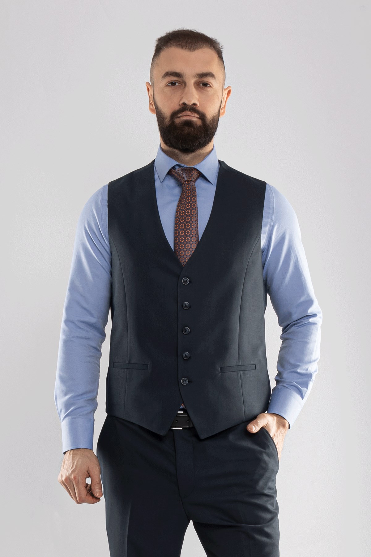 JK33KL02M002 Klasik 6Drop Yelekli Takım Elbise