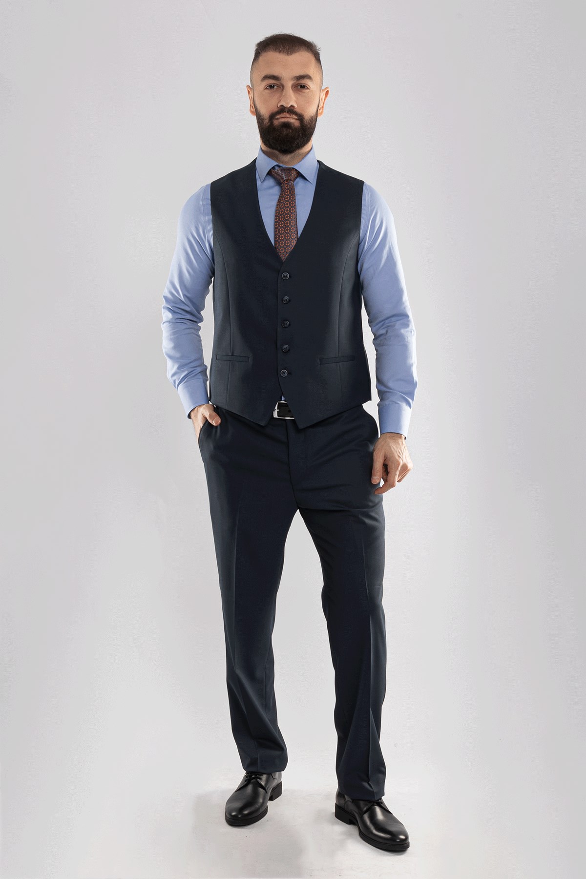 JK33KL02M002 Klasik 6Drop Yelekli Takım Elbise