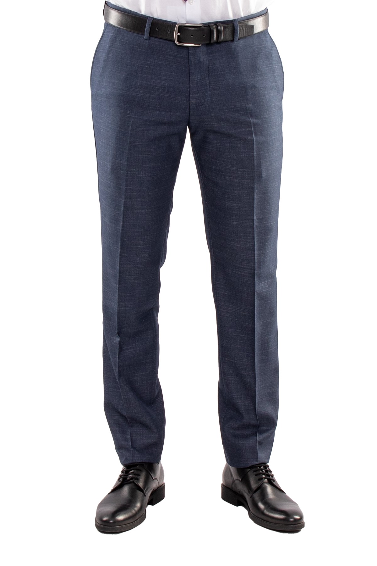 JK35SF02M005 Slimfit 6 Drop Çizgili Keten Yelekli Takım Elbise