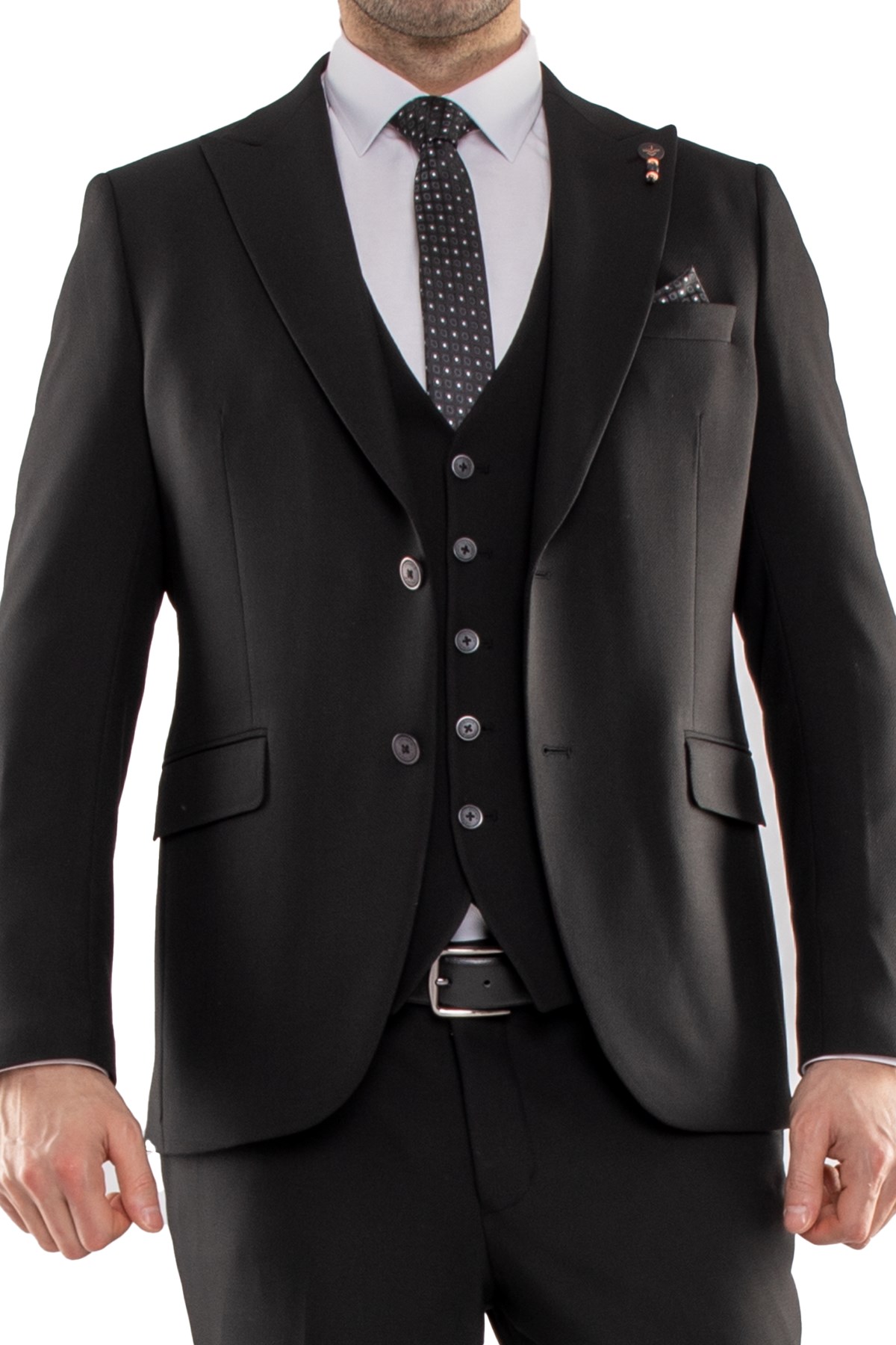 JK35SF02M103 Slimfit 6 Drop Yelekli Takım Elbise