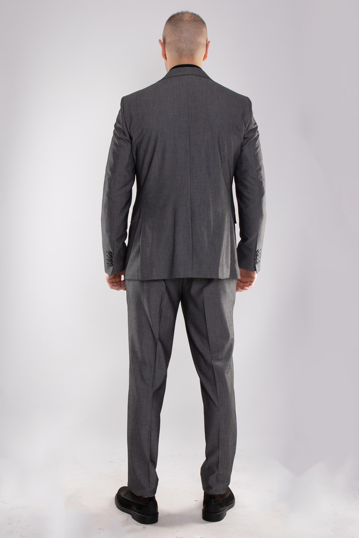 JK38SF02M082 Slimfit 6Drop Kendinden Desenli Yelekli Erkek Takım Elbise