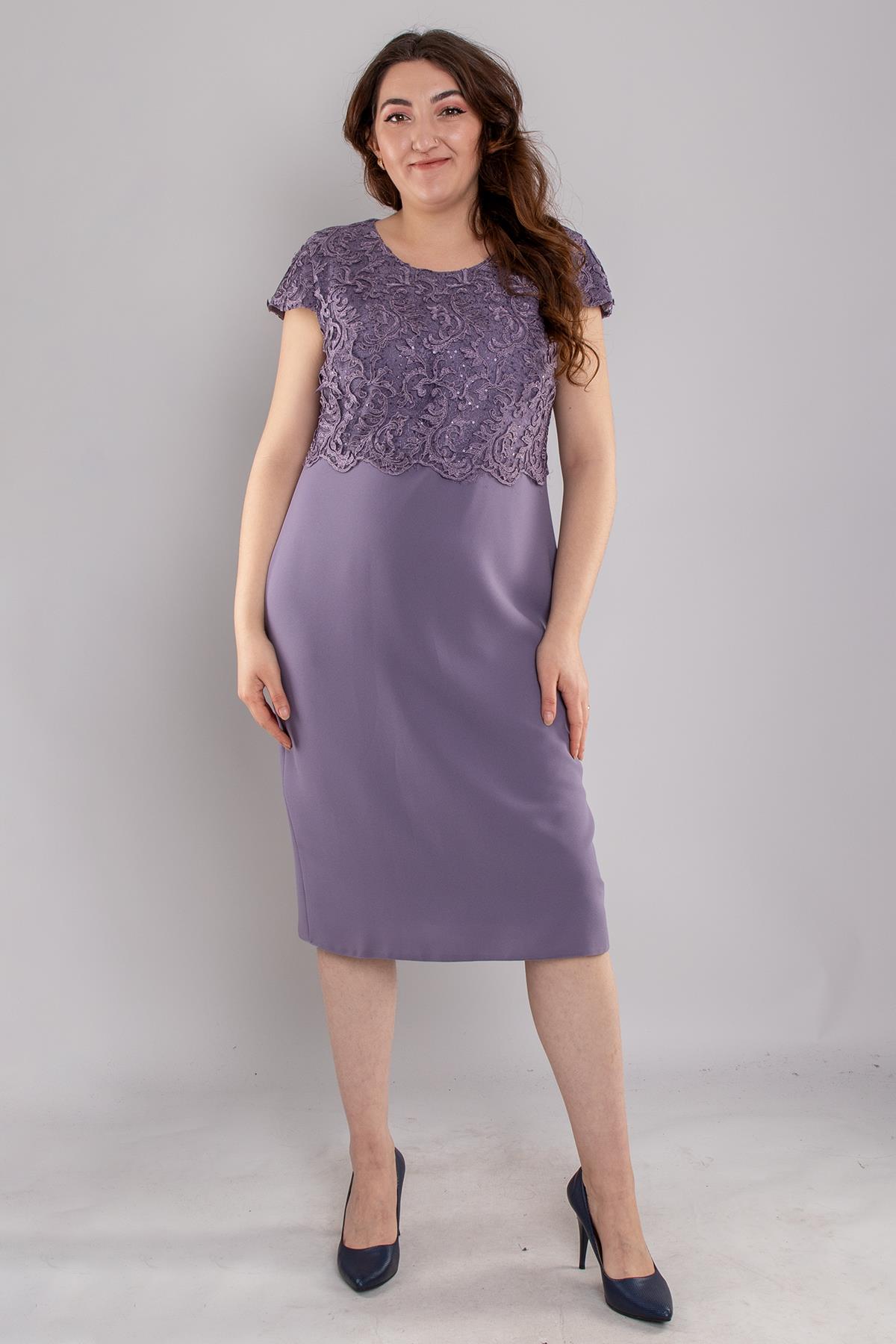 M-634 3D Güpür Pul Nakışlı Patı Boncuklu Kısa Elbise Ceket Takım