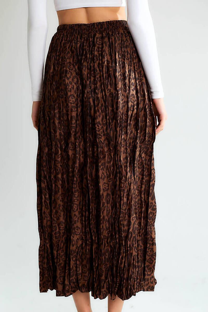 M39172 Ekose Desen Beli Lastaikli Uzun Etek