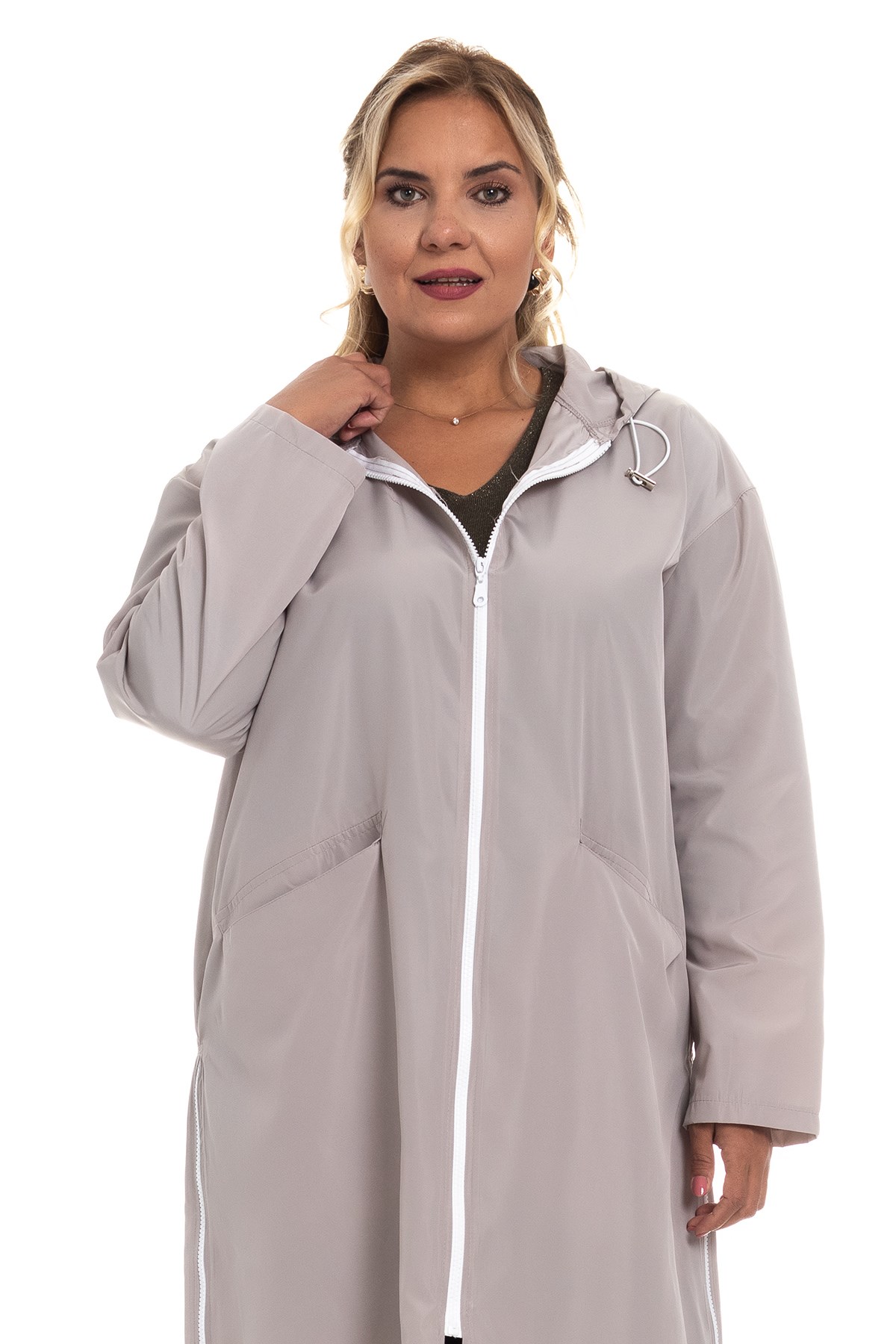 ZR 390 Yanları Fermuarlı Cepli Yağmurluk