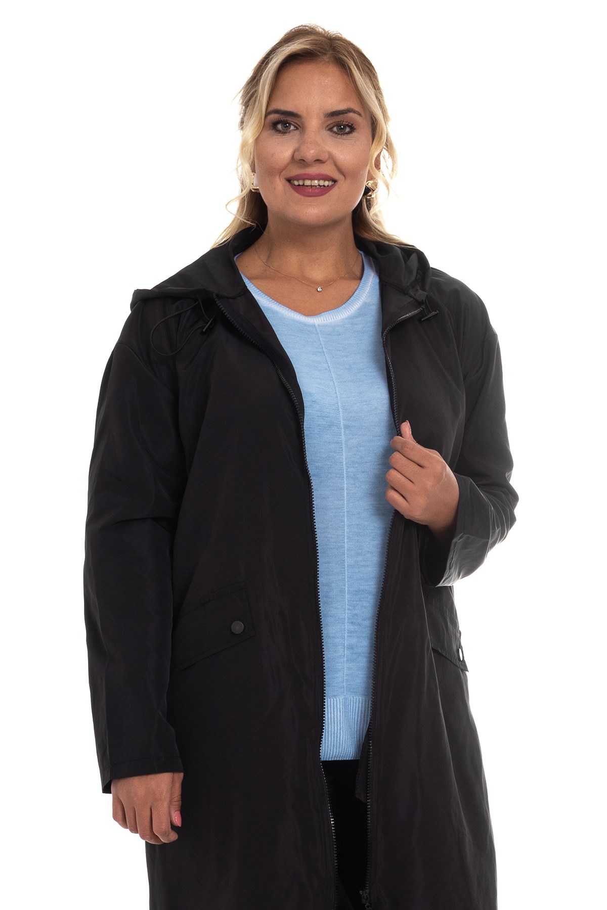 ZR 390 Yanları Fermuarlı Cepli Yağmurluk