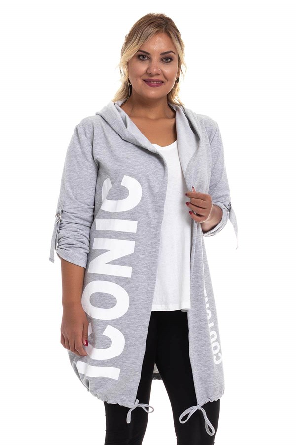 GN200-1 1Conik Baskı Pamuklu Hırka