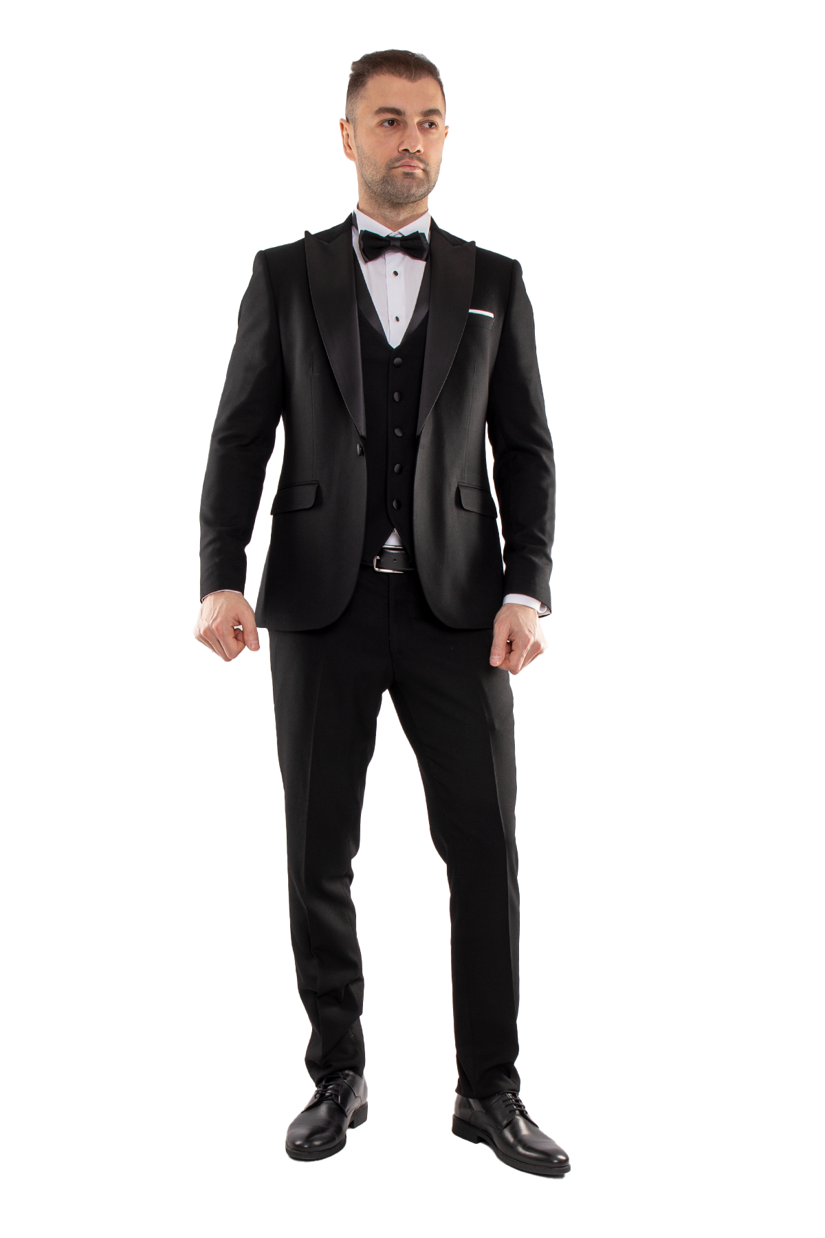 JK30SF18M097 Slimfit Papyonlu 6 Drop Yelekli Damatlık