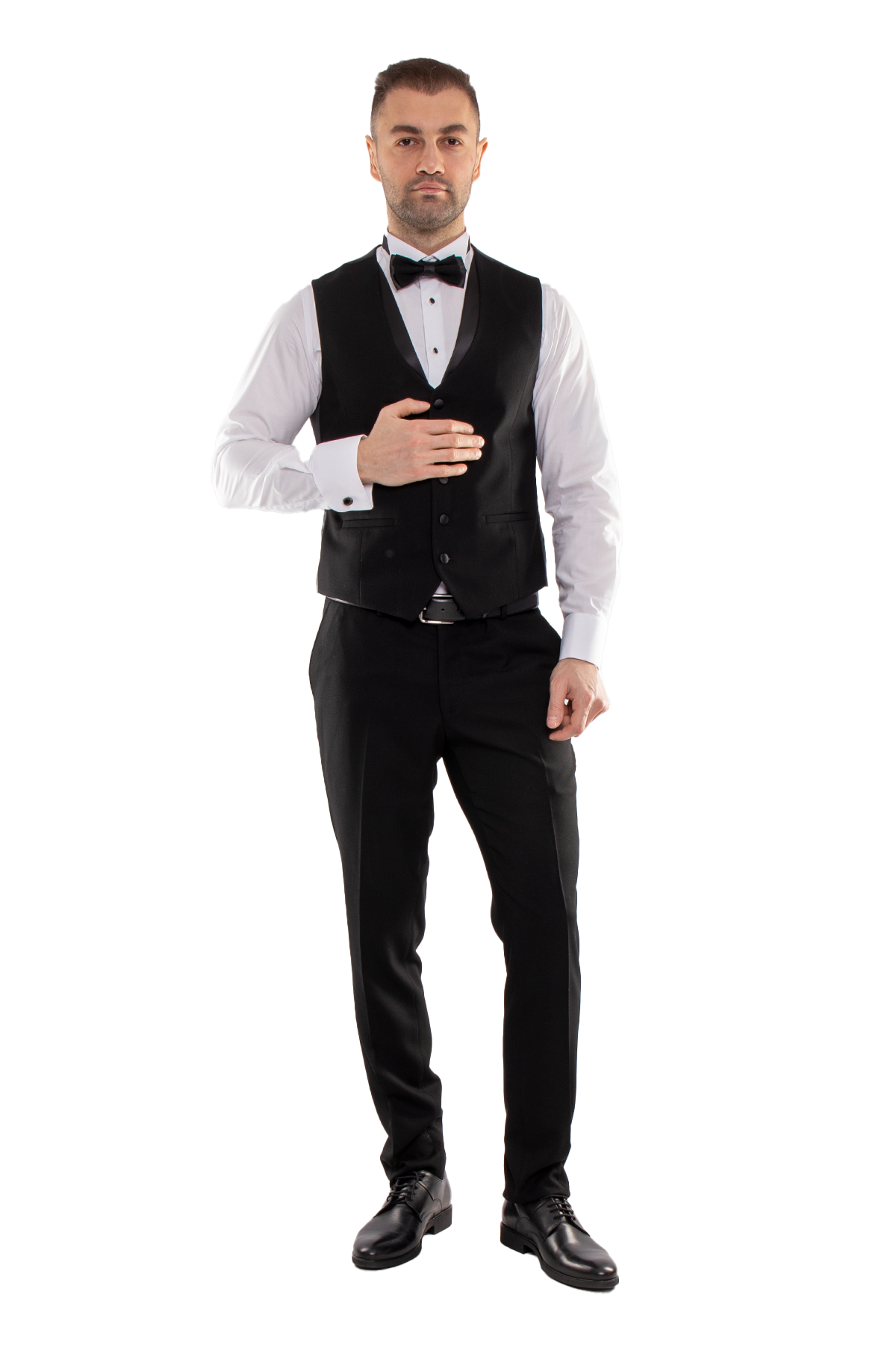 JK30SF18M097 Slimfit Papyonlu 6 Drop Yelekli Damatlık