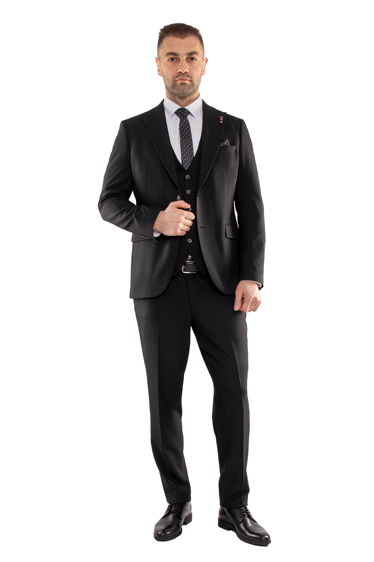 JK35SF02M103 Slimfit 6 Drop Yelekli Takım Elbise