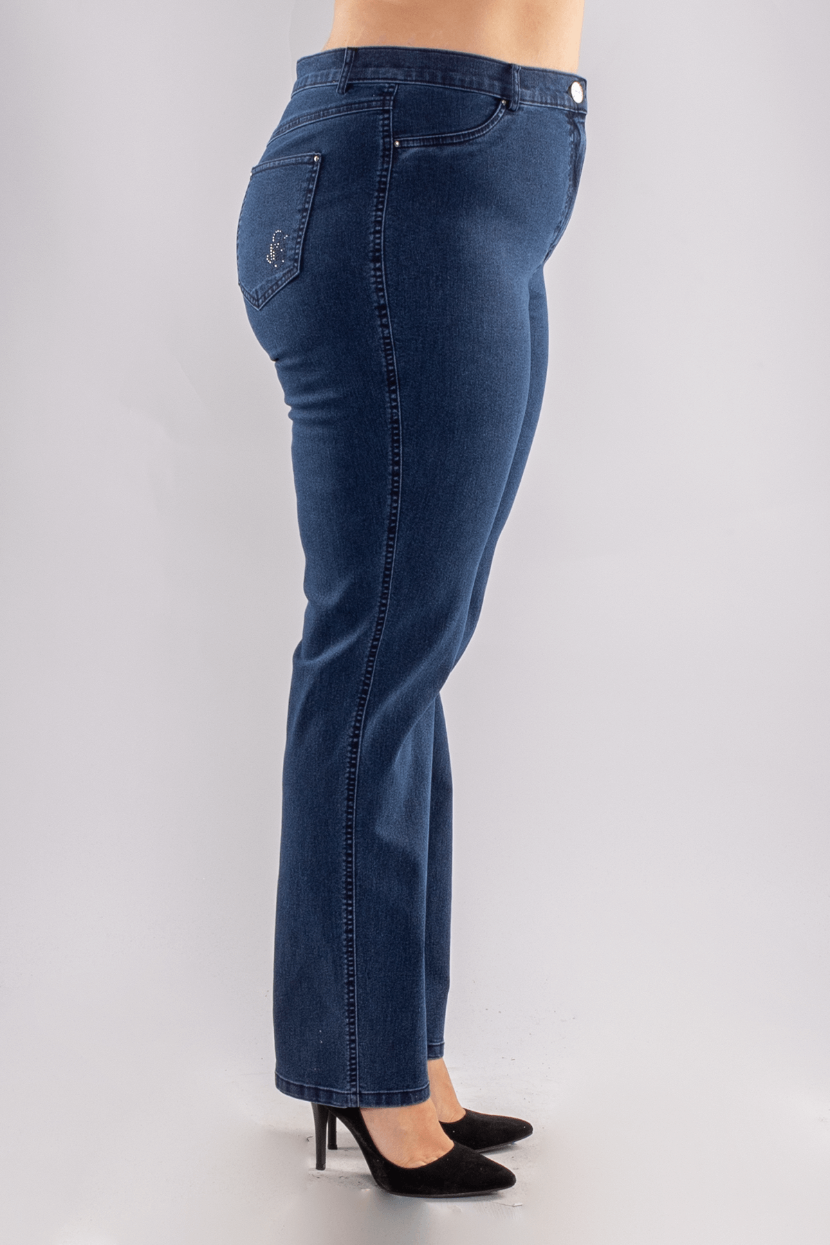K455 Battal Beden Tina Kot Pantolon
