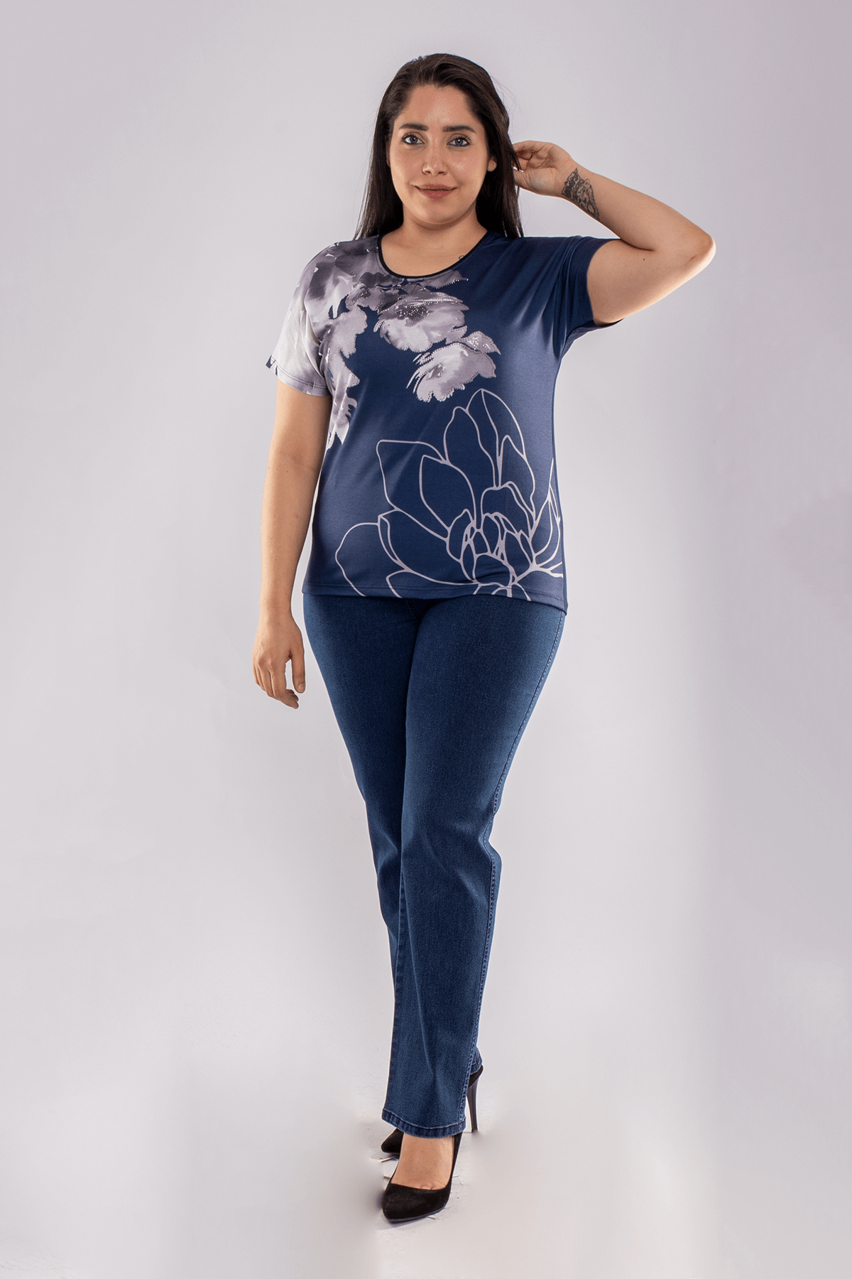 K455 Battal Beden Tina Kot Pantolon