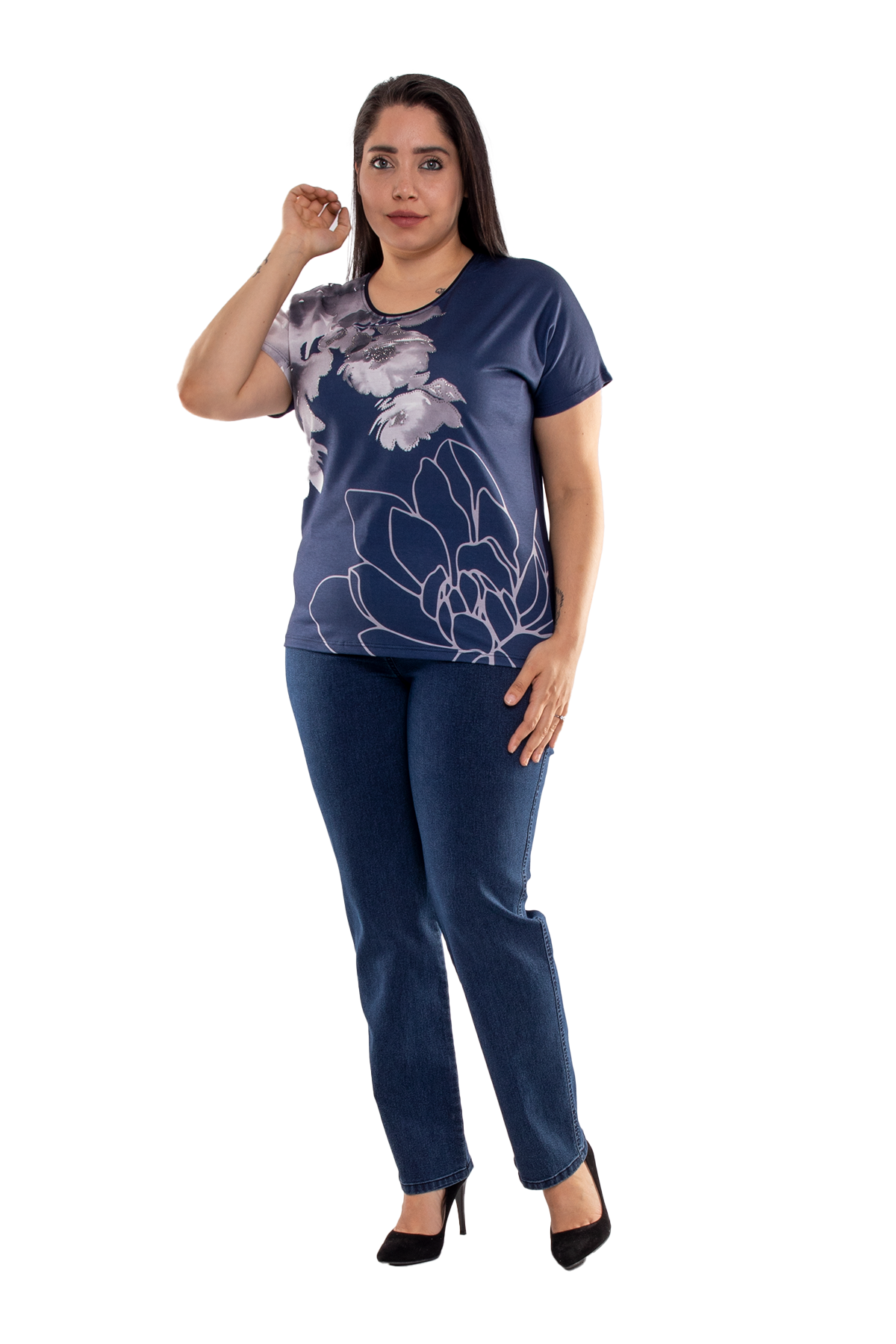 K455 Battal Beden Tina Kot Pantolon