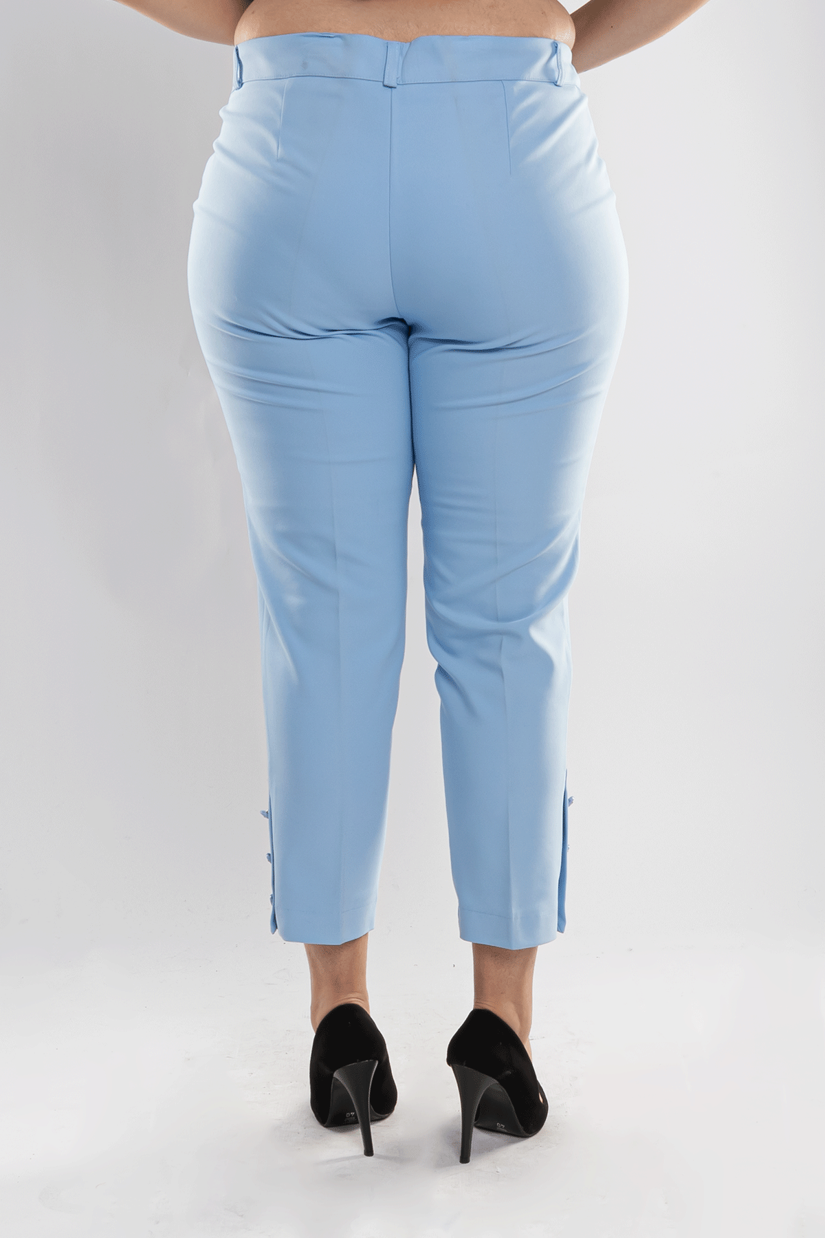 P8323 PAÇA DÜĞMELİ KUMAŞ PANTOLON