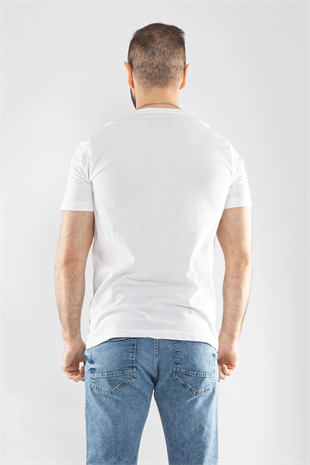 0689 Bisiklet Yaka Pamuk Düz Basic Tshirt