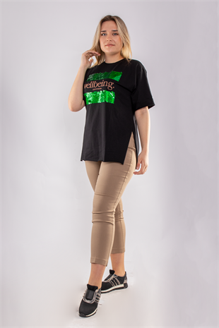 11676 Beli Lastikli Keten Pantolon