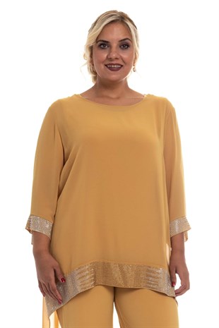 1901 BB Pelerinli Taş Baskılı Tulum