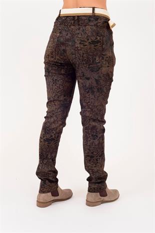 21980 Safari Desen Kemerli Pantolon