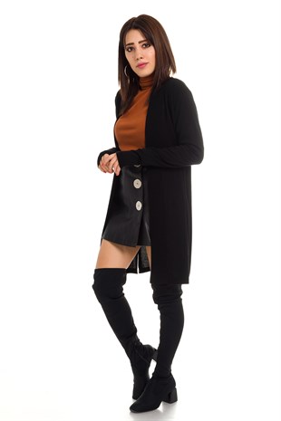 2SV26 VİSKON OMUZLARI DESENLİ TRİKO HIRKA