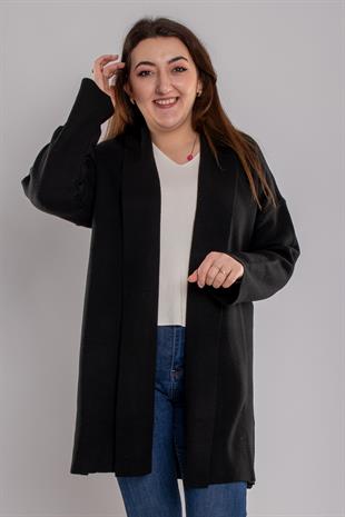 34436 Şalyaka Düz Uzun Triko Hırka