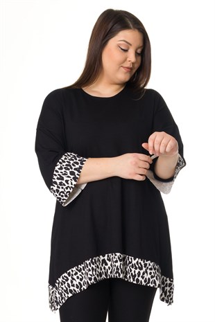 3515 KOLYELİ LEOPAR DESEN TUNİK