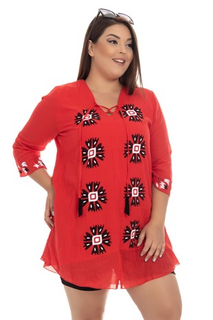 3617-1 DESENLİ ETNİK TUNİK