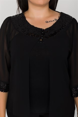 4050 BB Yaka-Kol Pulpayet İşli Bolero