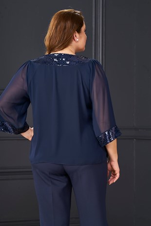 4050 BB Yaka-Kol Pulpayet İşli Bolero