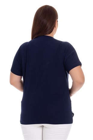 406 BB ÇİÇEK BASKI DESEN SANDY KUMAŞ BLUZ