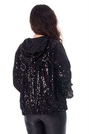 4740 KAPŞONLU PULPAYET SWEATSHİRT