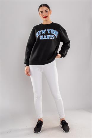 5017 NY Gants İçi Şardonlu Bisiklet Yaka Sweatshirt