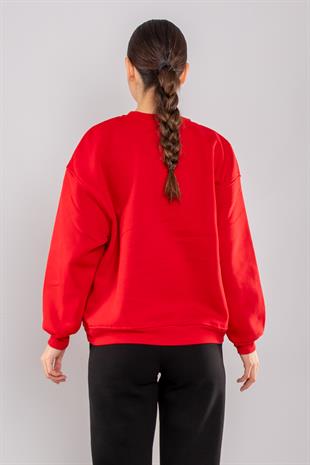 5120 Michagen Bisiklet Yaka İçi Şardonlu Sweatshirt