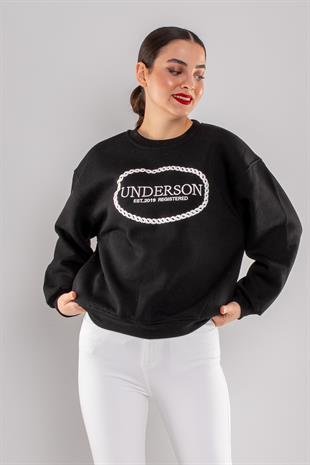 5121 Underson Saçörgü Bisiklet Yaka İçi Şardonlu Sweatshirt