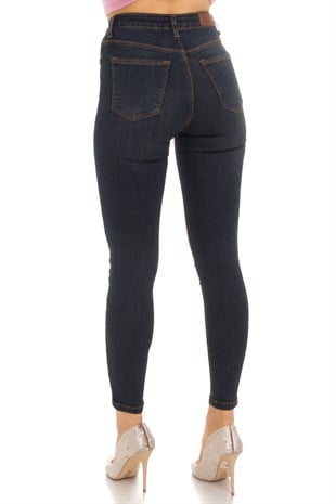 5177 YANI LEOPAR NAKIŞLI MİRA KOT PANTOLON