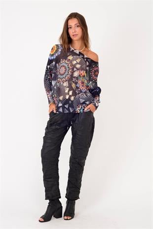52000-87 Kaleidoskopik Desen Bluz