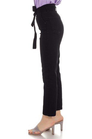 5701-1 Elis Kuşaklı Mom Jeans