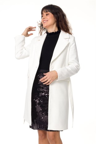 70521 DÜĞMELİ BAĞLAMALI KISA KABAN