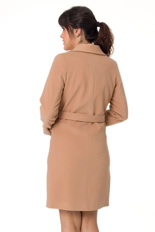 70521 DÜĞMELİ BAĞLAMALI KISA KABAN