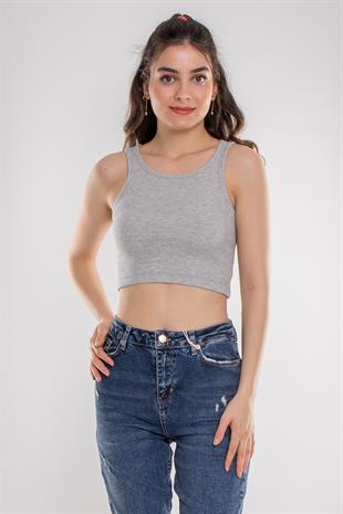 75850 Yüzücü Model Kadın Crop Pamuklu Atlet