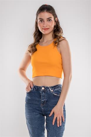 75850 Yüzücü Model Kadın Crop Pamuklu Atlet