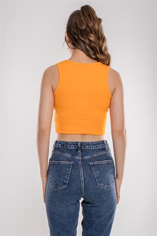 75850 Yüzücü Model Kadın Crop Pamuklu Atlet