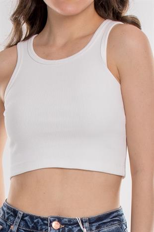 75850 Yüzücü Model Kadın Crop Pamuklu Atlet