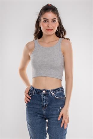 75850 Yüzücü Model Kadın Crop Pamuklu Atlet