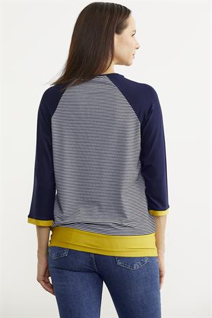75981 Uzun Kol Çizgili Tunik Tshirt